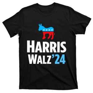 Harris Walz 2024 President American Flag Campaign T-Shirt