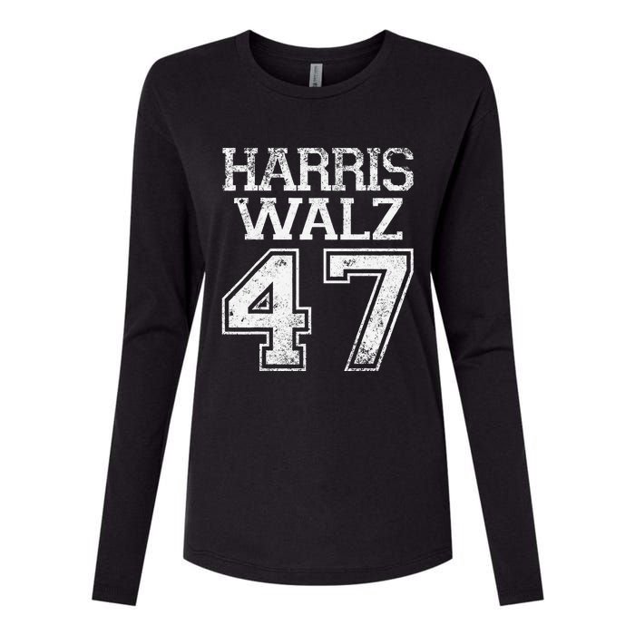 Harris Walz 24 Womens Cotton Relaxed Long Sleeve T-Shirt