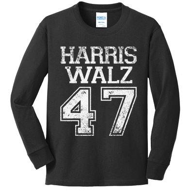 Harris Walz 24 Kids Long Sleeve Shirt