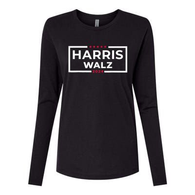 Harris Walz 2024 Tim Walz Kamala Harris Usa Election Apparel Womens Cotton Relaxed Long Sleeve T-Shirt