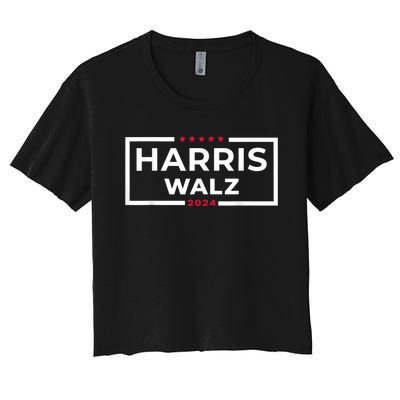 Harris Walz 2024 Tim Walz Kamala Harris Usa Election Apparel Women's Crop Top Tee