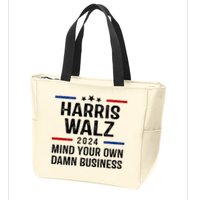 Harris Walz 2024 Mind Your Own Damn Business Zip Tote Bag