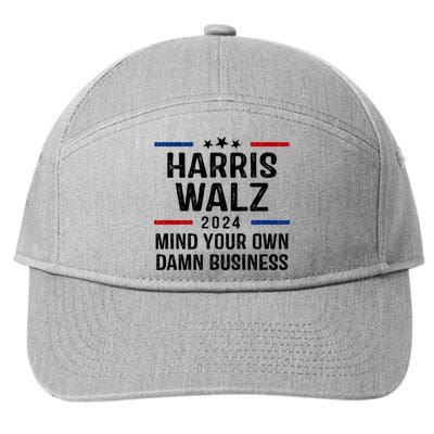 Harris Walz 2024 Mind Your Own Damn Business 7-Panel Snapback Hat