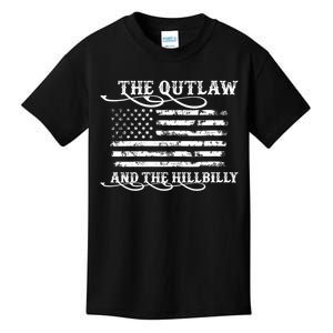 Harris Walz 2024 The Outlaw And The Hillbilly Trump 2024 Women Gift Kids T-Shirt