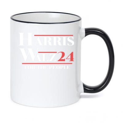 Harris Walz 24 For The People Presidential Election Gift 11oz Black Color Changing Mug