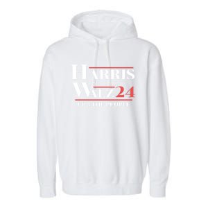 Harris Walz 24 For The People Presidential Election Gift Garment-Dyed Fleece Hoodie