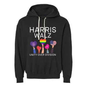 Harris Waltz 2024 Unity Over Division Garment-Dyed Fleece Hoodie