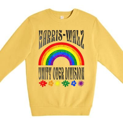 Harris Waltz 2024 Unity Over Division Election Kamala Lgbtq Premium Crewneck Sweatshirt