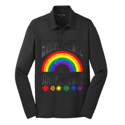 Harris Waltz 2024 Unity Over Division Election Kamala Lgbtq Silk Touch Performance Long Sleeve Polo