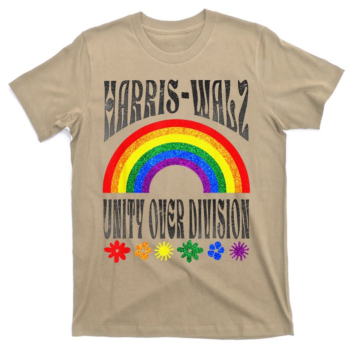 Harris Waltz 2024 Unity Over Division Election Kamala Lgbtq T-Shirt