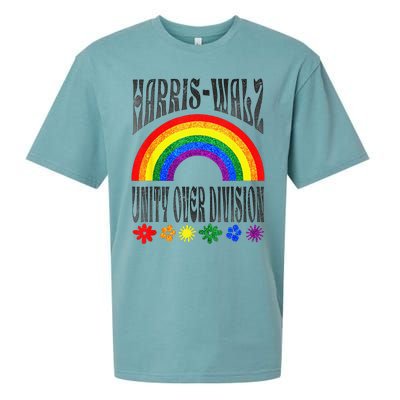 Harris Waltz 2024 Unity Over Division Election Kamala Lgbtq Sueded Cloud Jersey T-Shirt