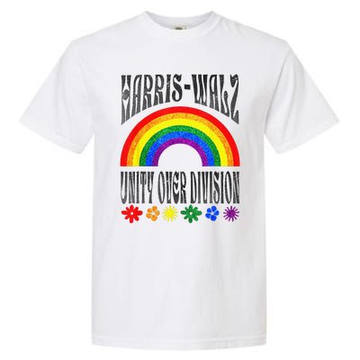 Harris Waltz 2024 Unity Over Division Election Kamala Lgbtq Garment-Dyed Heavyweight T-Shirt