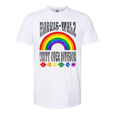 Harris Waltz 2024 Unity Over Division Election Kamala Lgbtq Softstyle CVC T-Shirt