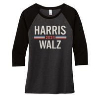 Harris Waltz 2024 Vintage Women's Tri-Blend 3/4-Sleeve Raglan Shirt