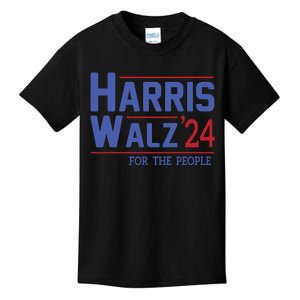 Harris Walz 2024 President American Flag Kamala Harris Waltz Kids T-Shirt