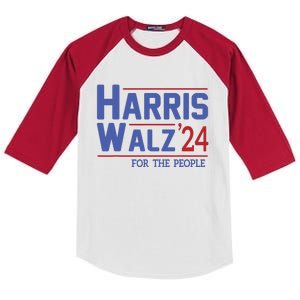 Harris Walz 2024 President American Flag Kamala Harris Waltz Kids Colorblock Raglan Jersey