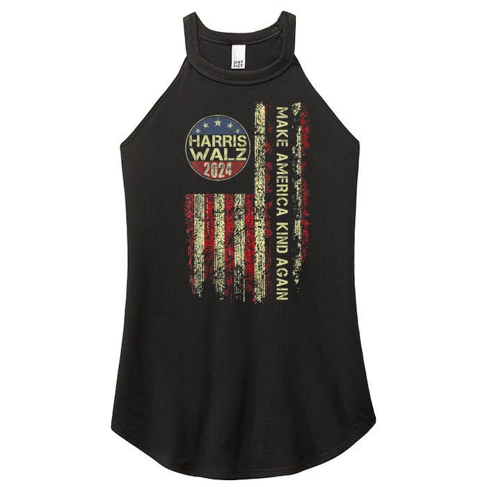 Harris Waltz 2024 Vintage America Flag Women's Perfect Tri Rocker Tank