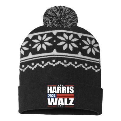 Harris Waltz 2024 Kamala Harris Tim Waltz 2024 USA-Made Snowflake Beanie