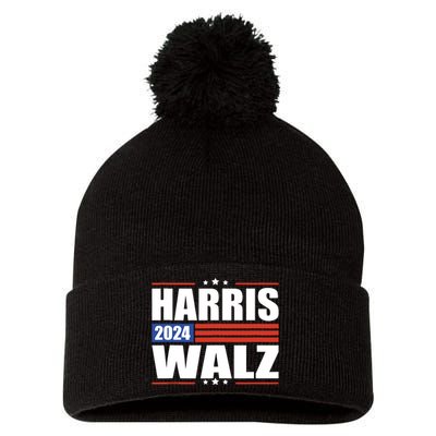 Harris Waltz 2024 Kamala Harris Tim Waltz 2024 Pom Pom 12in Knit Beanie