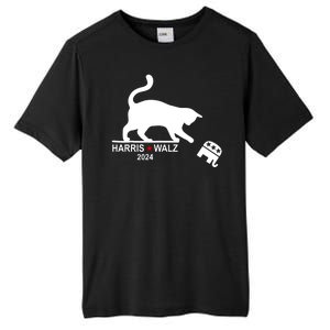 Harris Waltz 2024 Anti Trump Funny Cat Tall Fusion ChromaSoft Performance T-Shirt