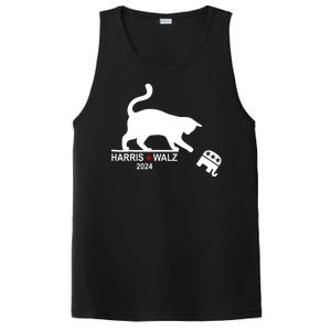 Harris Waltz 2024 Anti Trump Funny Cat PosiCharge Competitor Tank