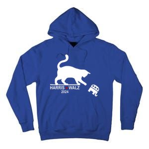 Harris Waltz 2024 Anti Trump Funny Cat Tall Hoodie