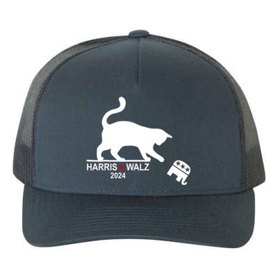 Harris Waltz 2024 Anti Trump Funny Cat Yupoong Adult 5-Panel Trucker Hat