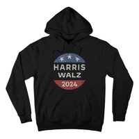 Harris Walz 2024 Retro Vintage Button Campaign Hoodie