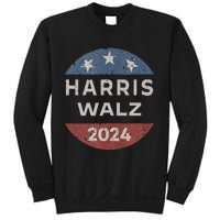 Harris Walz 2024 Retro Vintage Button Campaign Sweatshirt