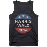 Harris Walz 2024 Retro Vintage Button Campaign Tank Top