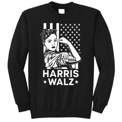 Harris Waltz 2024 Usa Flag Kamala Harris Tim Walz Waltz 2024 Sweatshirt