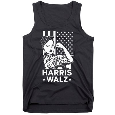 Harris Waltz 2024 Usa Flag Kamala Harris Tim Walz Waltz 2024 Tank Top