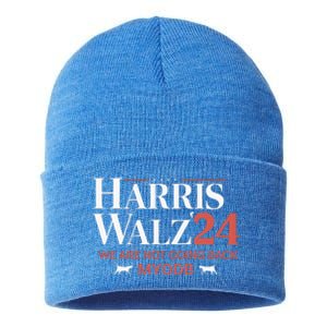 Harris Walz 2024 WeRe Not Going Back Myodb Sustainable Knit Beanie