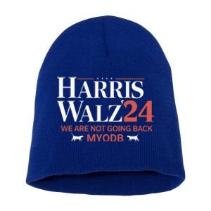 Harris Walz 2024 WeRe Not Going Back Myodb Short Acrylic Beanie