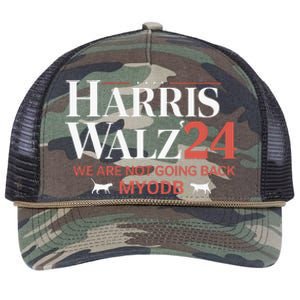 Harris Walz 2024 WeRe Not Going Back Myodb Retro Rope Trucker Hat Cap