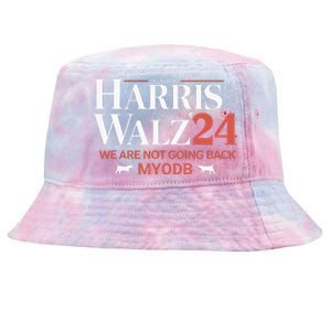 Harris Walz 2024 WeRe Not Going Back Myodb Tie-Dyed Bucket Hat