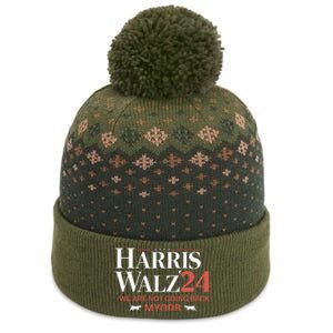 Harris Walz 2024 WeRe Not Going Back Myodb The Baniff Cuffed Pom Beanie