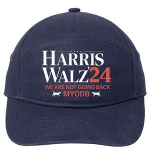 Harris Walz 2024 WeRe Not Going Back Myodb 7-Panel Snapback Hat