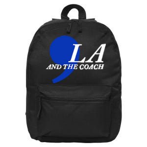 Harris Walz 2024 Comma La And The Coach 16 in Basic Backpack