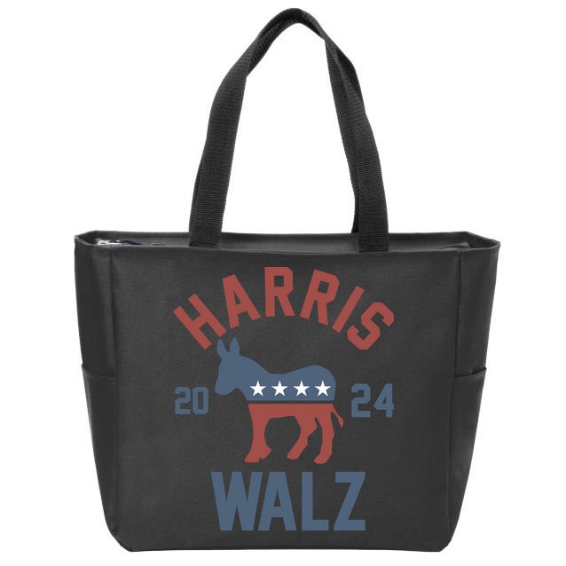 Harris Walz 2024 Kamala Harris Tim Walz For Vp Zip Tote Bag