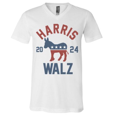 Harris Walz 2024 Kamala Harris Tim Walz For Vp V-Neck T-Shirt