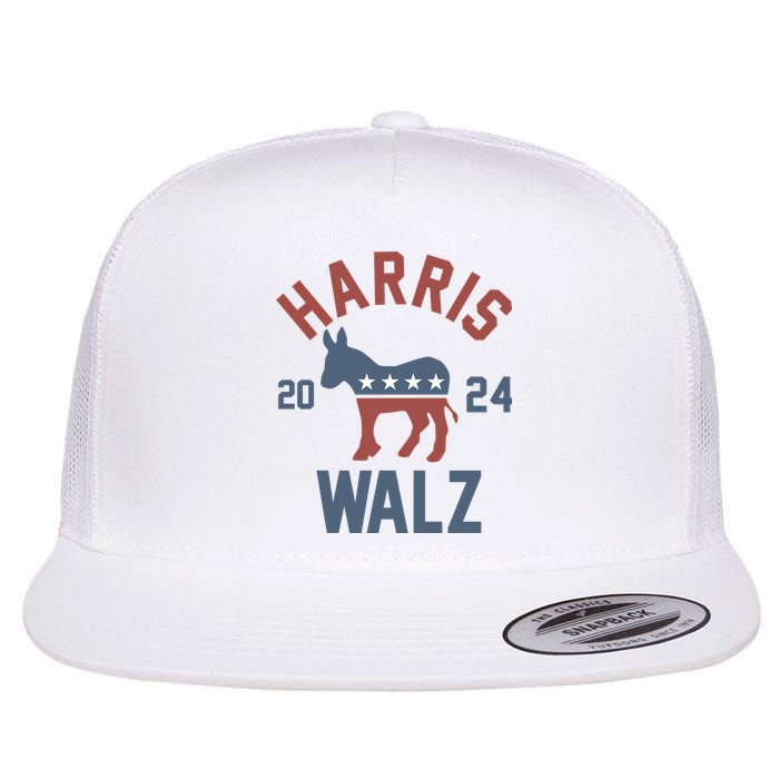Harris Walz 2024 Kamala Harris Tim Walz For Vp Flat Bill Trucker Hat