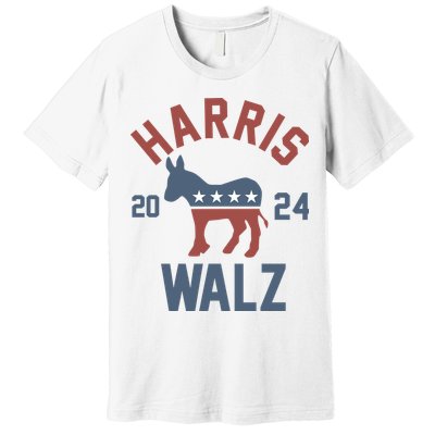 Harris Walz 2024 Kamala Harris Tim Walz For Vp Premium T-Shirt