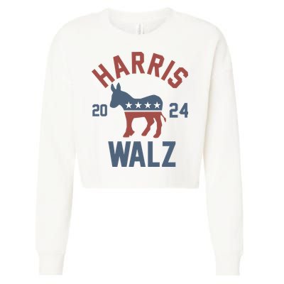 Harris Walz 2024 Kamala Harris Tim Walz For Vp Cropped Pullover Crew