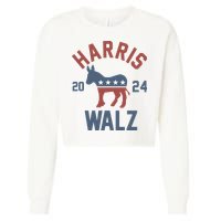 Harris Walz 2024 Kamala Harris Tim Walz For Vp Cropped Pullover Crew