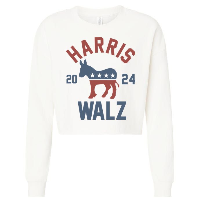 Harris Walz 2024 Kamala Harris Tim Walz For Vp Cropped Pullover Crew