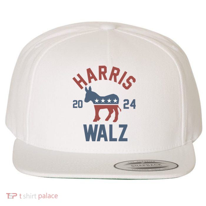 Harris Walz 2024 Kamala Harris Tim Walz For Vp Wool Snapback Cap