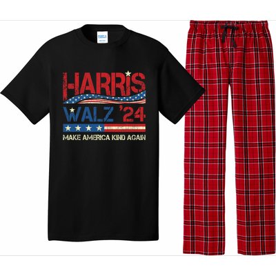 Harris Walz 2024 Make America Kind Again Harris Waltz Quote Pajama Set