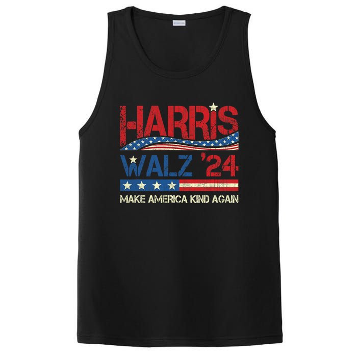 Harris Walz 2024 Make America Kind Again Harris Waltz Quote PosiCharge Competitor Tank