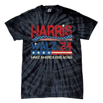 Harris Walz 2024 Make America Kind Again Harris Waltz Quote Tie-Dye T-Shirt